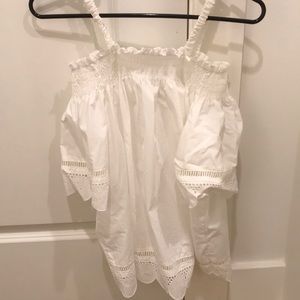 Off shoulder white top